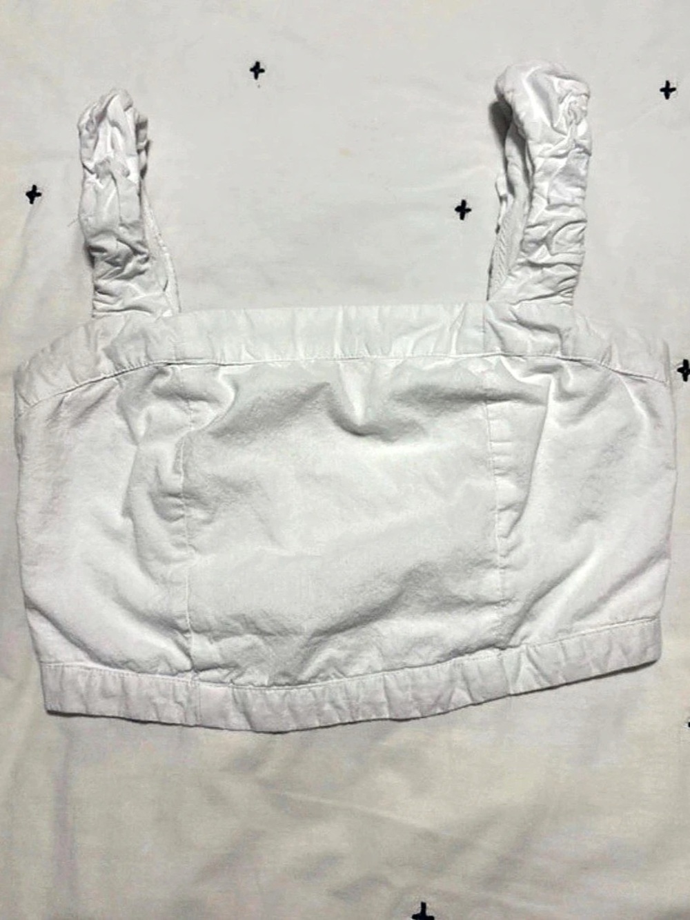 Free People Ashley White Cotton Crop Top Size Small